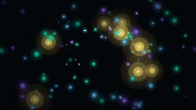 Neural Blue Particle Network Animation - AI Brain Synapse Technology 4K Seamless Loop