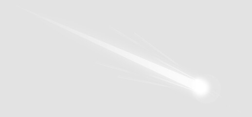 Falling star or meteor effect with glowing head and long trail png © Izzat