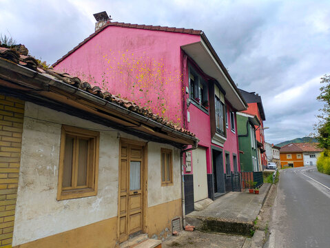 Traditional houses street town Spain