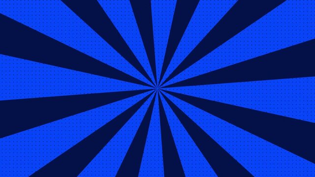 Blue and dark navy sunburst radiating lines motion background with subtle dot texture a professional showcasing a rotating design with an integrated pattern for depth