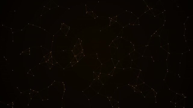Quantum Amber Particle Animation - Warm Golden Energy Field Technology 4K Seamless Loop