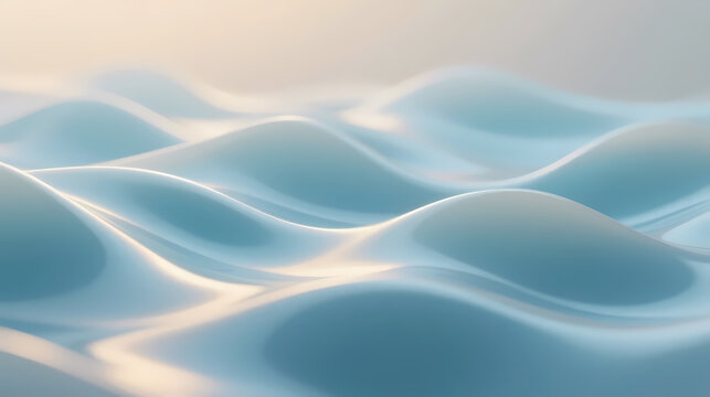 Soft blue waves on warm background