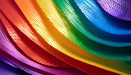 Fototapeta premium Close Up Abstract Rainbow Gradient Texture With Soft Light Reflection For Pride Month Celebration