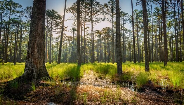 Old Growth Longleaf Pine Forest In The Wade Tract Preserve Georgia
