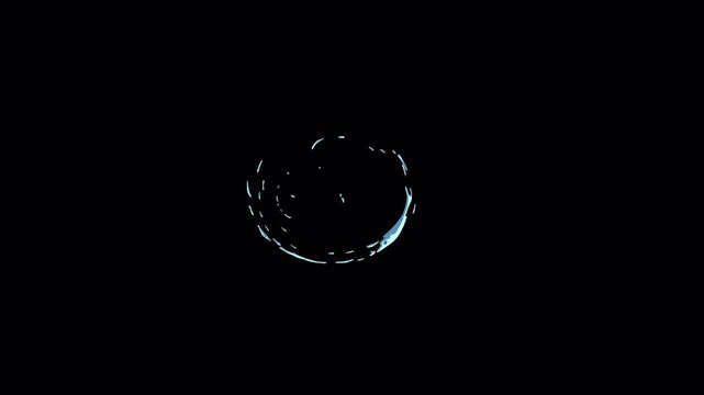 2D Hand Drawn Cartoon Water Bubble Splashes and Liquid Elements.