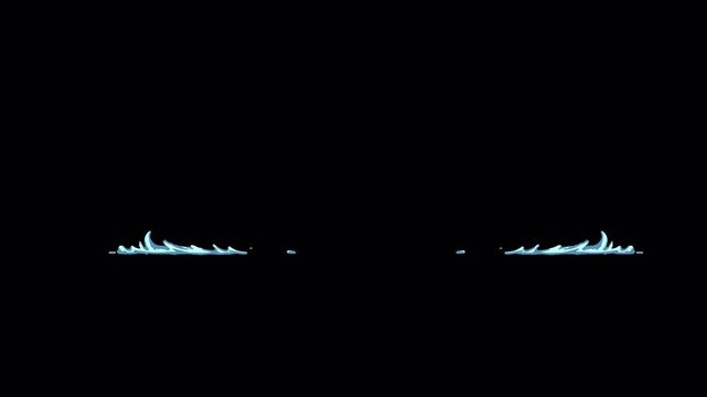 Abstract 2D Animation of Glowing Blue Magical Energy Wave Effects.