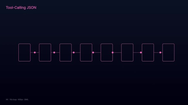 Minimalist data pipeline flowchart animation, connected nodes and process workflow, abstract digital network background