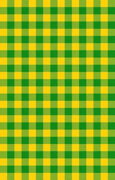 Tecido xadrez verde e amarelo para festa junina e copa de futebol 