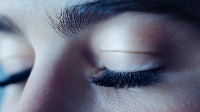 A high resolution showing the intricate details of an individual's eye with unique characteristics like heterochromia or light reflection.