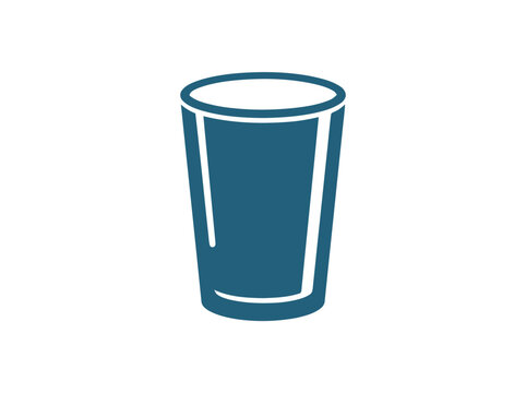 Simple blue glass illustration on white background