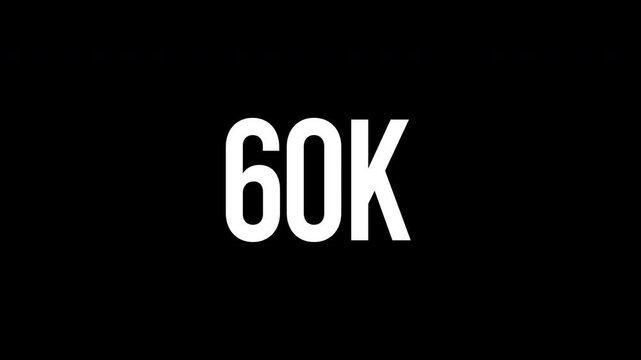 60k text title reveal motion graphic featuring a dynamic glowing white outline and clean white lettering combined with a smooth zoom out transition for overlays