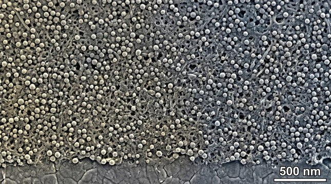 Detailed Microscopic View Highlighting An Advanced Silver Carbon Composite Nanocomposite Protective Layer Material Surface Texture