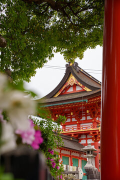 Pagoda at the Fushimi Inari Shrine in Kyoto Japan