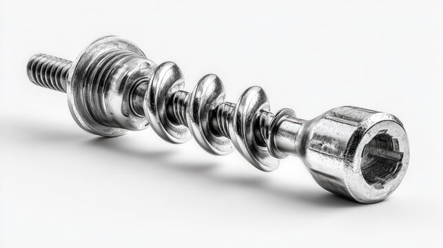 Chrome spiral bolt with hex socket head