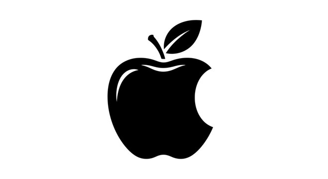 Abstract Apple Silhouette Icon