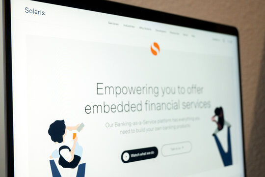 Mexico city, mexico, 06 09 2026, solaris website displaying embedded financial services platform