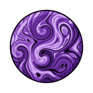 Abstract Purple Swirl Planet Orb
