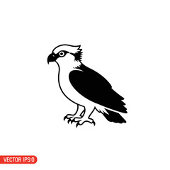 Fototapeta premium Osprey Bird Silhouette Vector Illustration