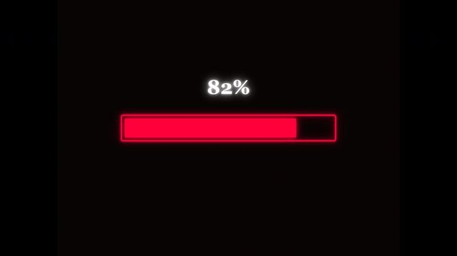Loading bar horizontal industrial warning ruby red minimal loading indicator screen 4k
