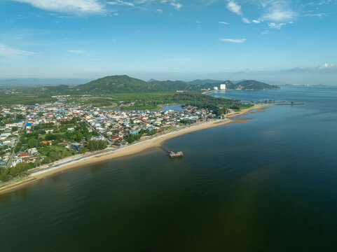 Aerial view landscape nature background,High angle view in Thailand