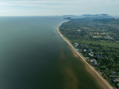 Aerial view landscape nature background,High angle view in Thailand