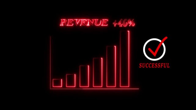Business professional analyzing digital revenue growth chart with rising bars, symbolizing increased sales, 