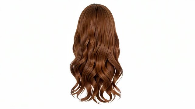This is a of a long red wig featuring soft curls at the ends for a voluminous effect. The hair looks natural and can be styled like real hair. Perfect for cosplay or theater performances.