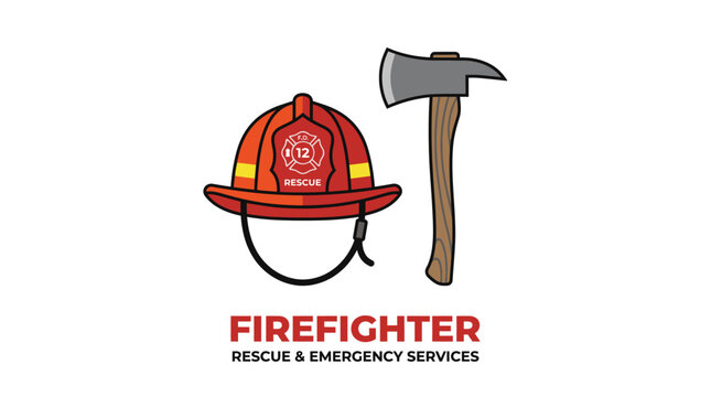Firefighter Rescue Emergency Services Helmet.