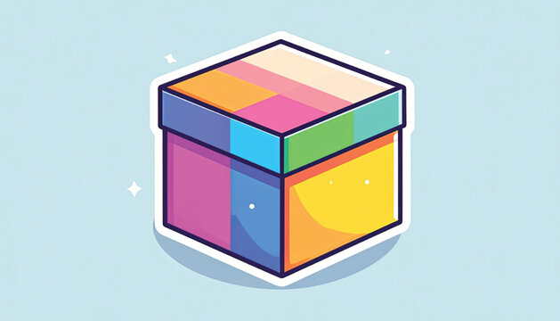 Colorful Cube Puzzle Toy Box.