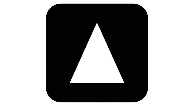 Black eject or up arrow button icon