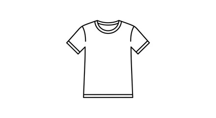 Fototapeta premium Blank t-shirt apparel icon outline.
