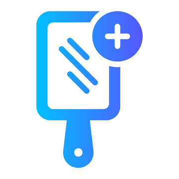hand mirror gradient icon