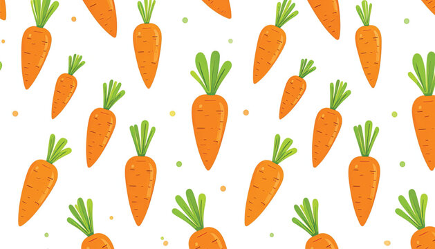 Colorful illustration of many carrots.