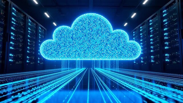 Cloud computing data center server room