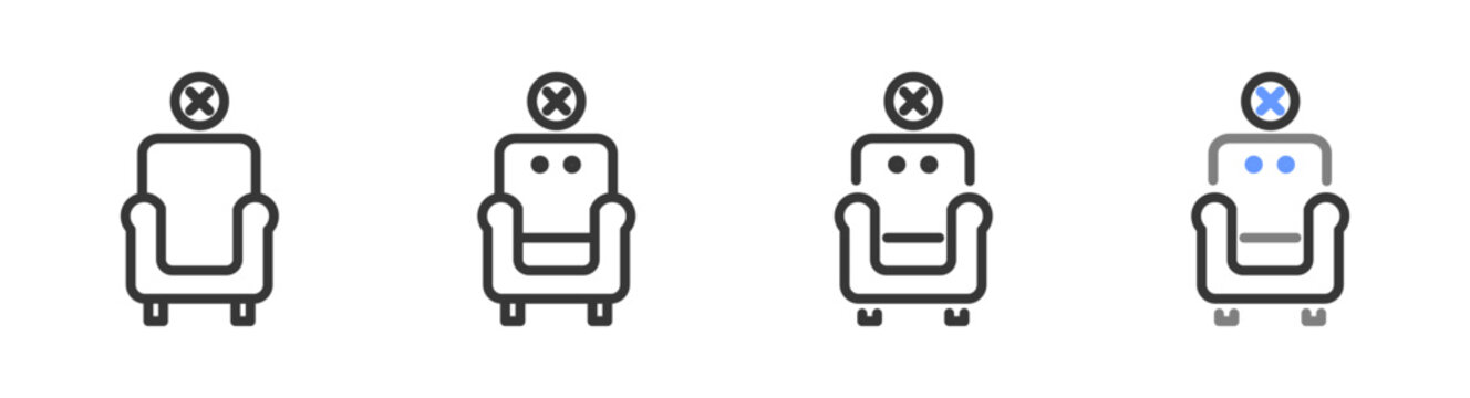 The Ultimate absence Styles with Variations Line of icon set vector illustration