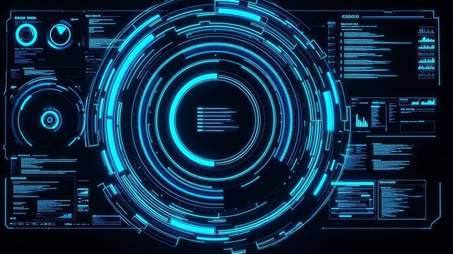 Futuristic digital interface display