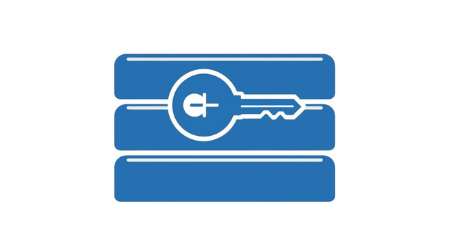 Blue Key Icon on Bars.