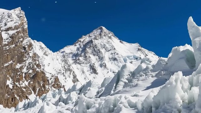 K2 mountain peak, second highest mountain in the world, K2 trek, Pakistan, Asia.