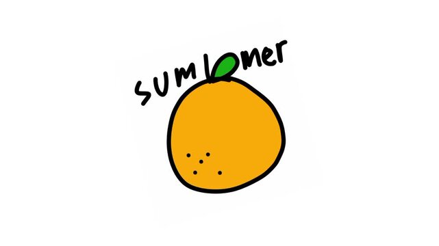 Orange summer looping animation 