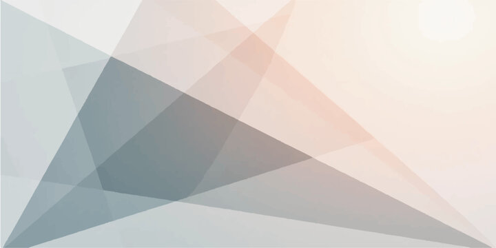 Abstract geometric background with overlapping gray triangles and warm light gradient