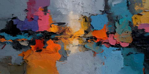 Colorful Weathered Grunge Wall Texture with Peeling Paint Rusty Metal Accents Vintage Graffiti Pattern and Aged Rough Background for Artistic Wallpaper Design Illustration © Bepari