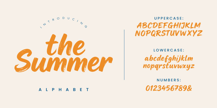 The Summer warm summer vibe dry brush script font for tropical and lifestyle design projects
