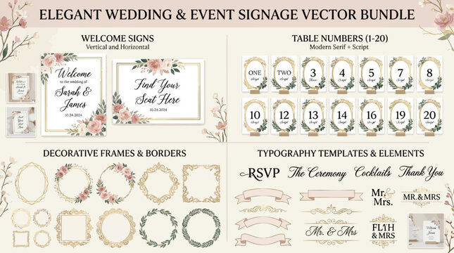 Vintage postage stamp set retro vector design with passport visa certificate business document frames border illustration travel immigration ticket label paper pattern