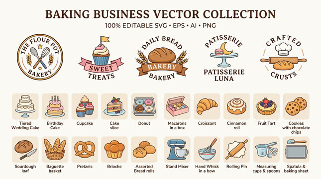 Vintage vector set of Easter icons and symbols collection featuring Easter eggs, food, coffee, cake, restaurant menu labels, stickers, tags, travel and summer design elements