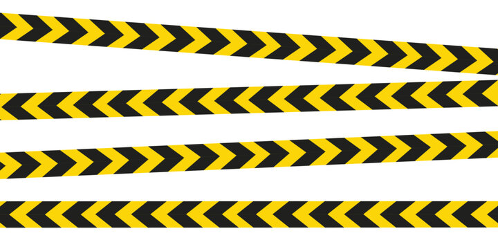Hazard Warning Tape Stripes Pattern Close Up.