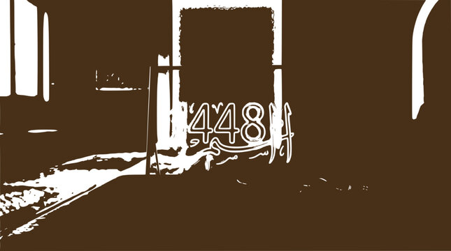 Abstract Architectural Detail with Arabic Calligraphy Number 448
