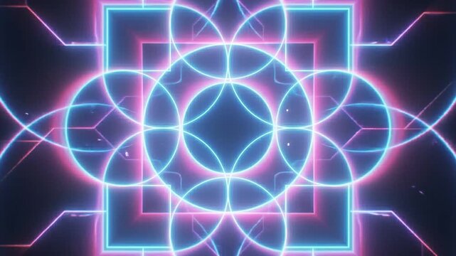 Abstract glowing blue light portal or energy rift effect