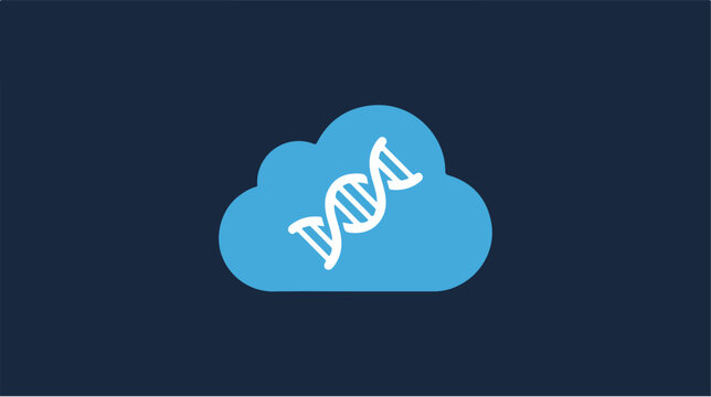 DNA Helix Cloud Genetics.