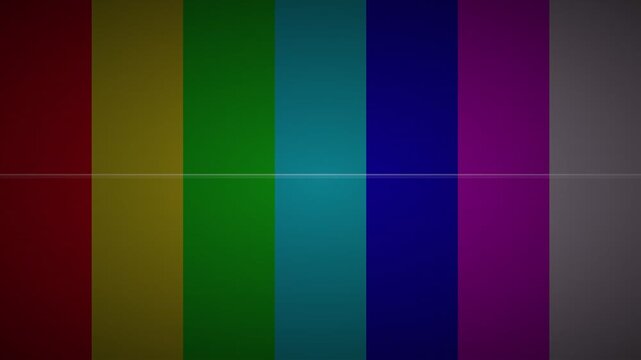 Retro VHS static screen with rainbow colors and distorted texture