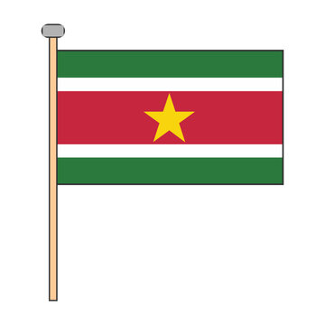 Suriname Flag Pole Design